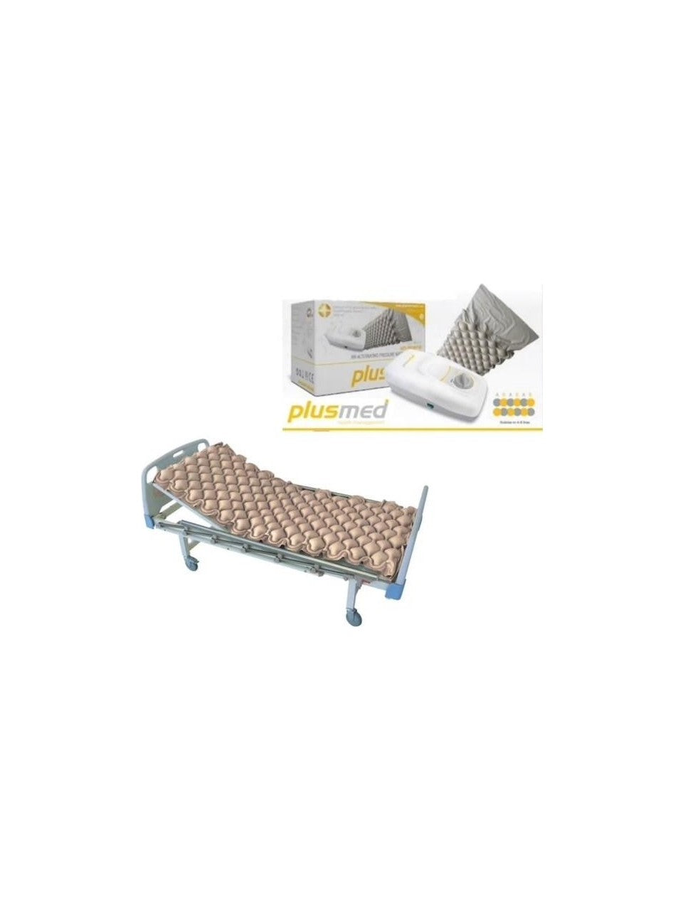 Saltea pneumatică Plusmed Baklava-Sliced 200x90 cm – presiune reglabilă, PVC, design confortabil, potrivită pentru uz medical
