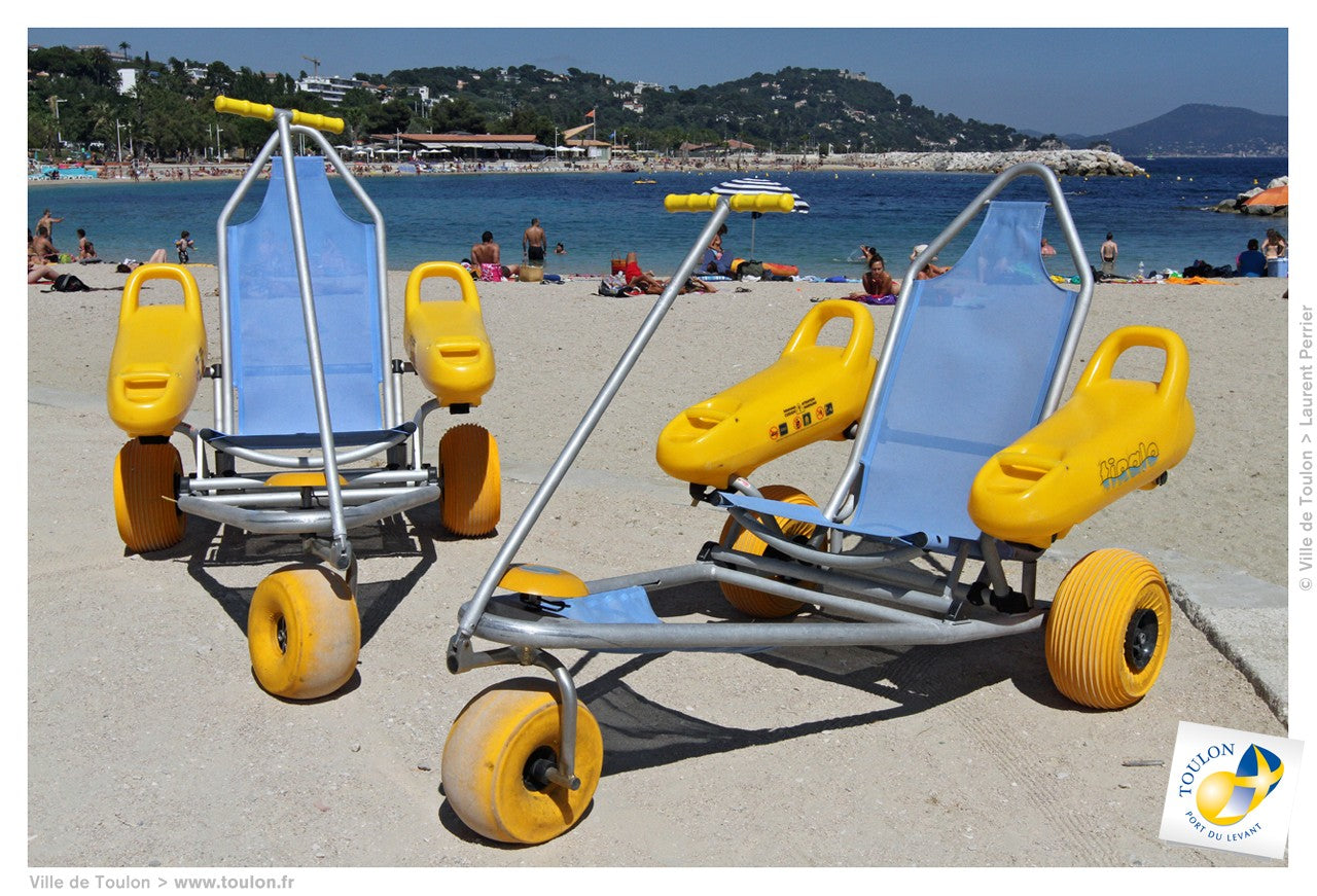 Fotoliu rulant pentru plaja si apa