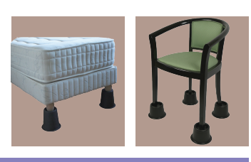 Înălțător mobilier HERDEGEN 820210 set 4 buc 9 cm negru