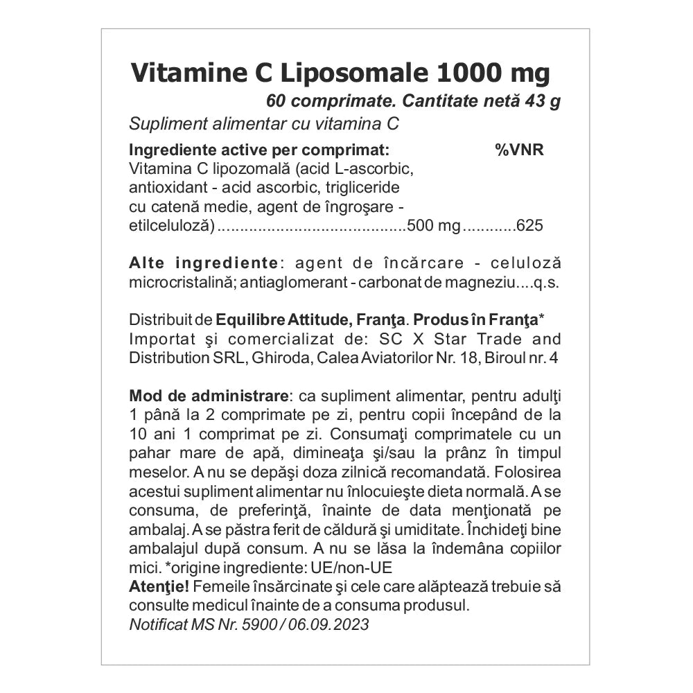 LGN Vitamine C Liposomale 1000 mg, 60 comprimate – Granions