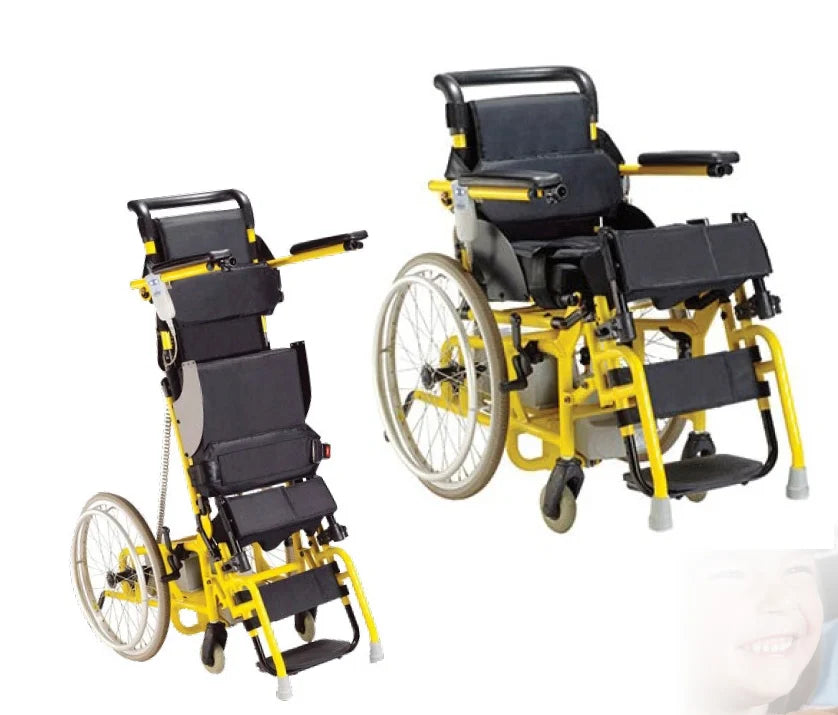 Scaun cu rotile manual pentru copii Hero 3-K, cadru aluminiu, roți 20’’ solid, spătar reglabil, Mobiak