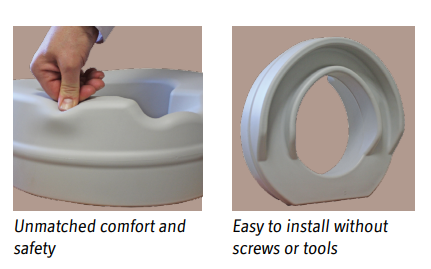 Înălțător WC Herdegen Contact Plus Néo 500300N cu capac 11 cm