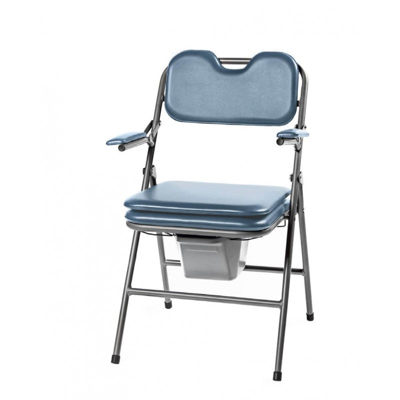 Scaun tip comoda WC pliabila cu cotiere rabatabile, Kid-Man, 120 kg