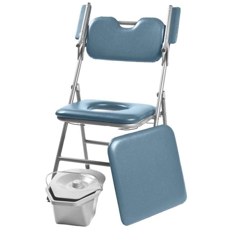 Scaun tip comoda WC pliabila cu cotiere rabatabile, Kid-Man, 120 kg