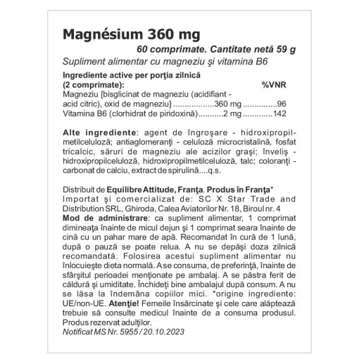 LGN Magnesium 360 mg bisglicinat, 60 comprimate – Granions