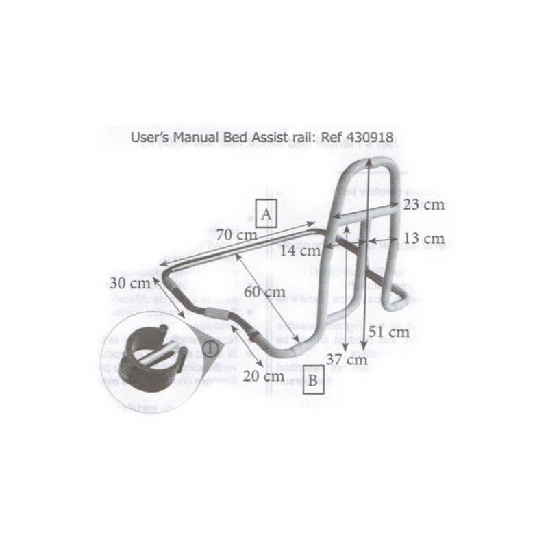 Maner din otel pentru ridicarea din pat Herdegen