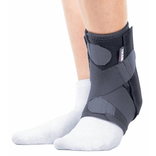 Orteza de glezna mobila cu suport elastic, pentru copii, Triamed Malleofix Plus Junior, SRT331, Universal, Negru