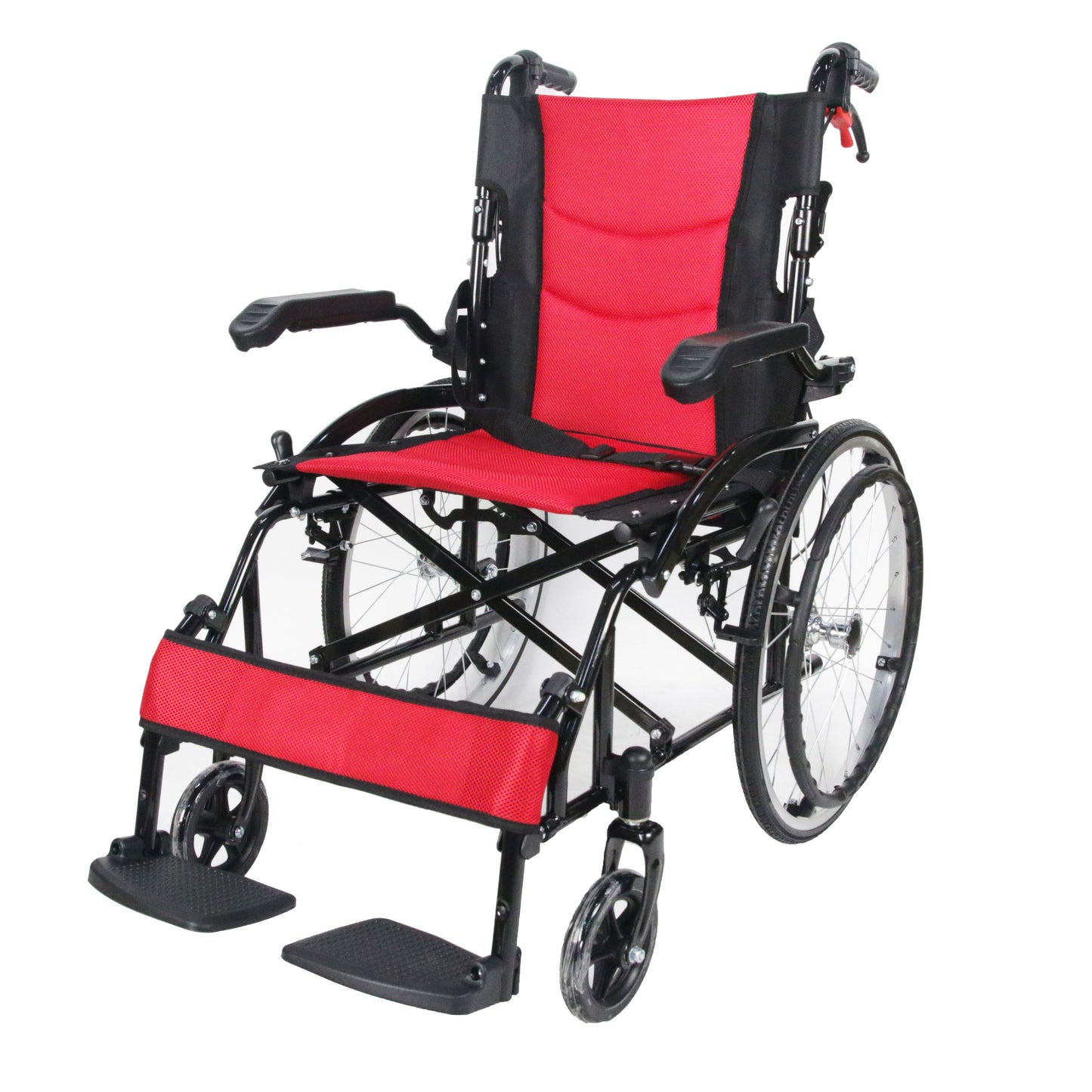 Scaun cu rotile pliabil, cadru otel, sezut 46 cm, RX638