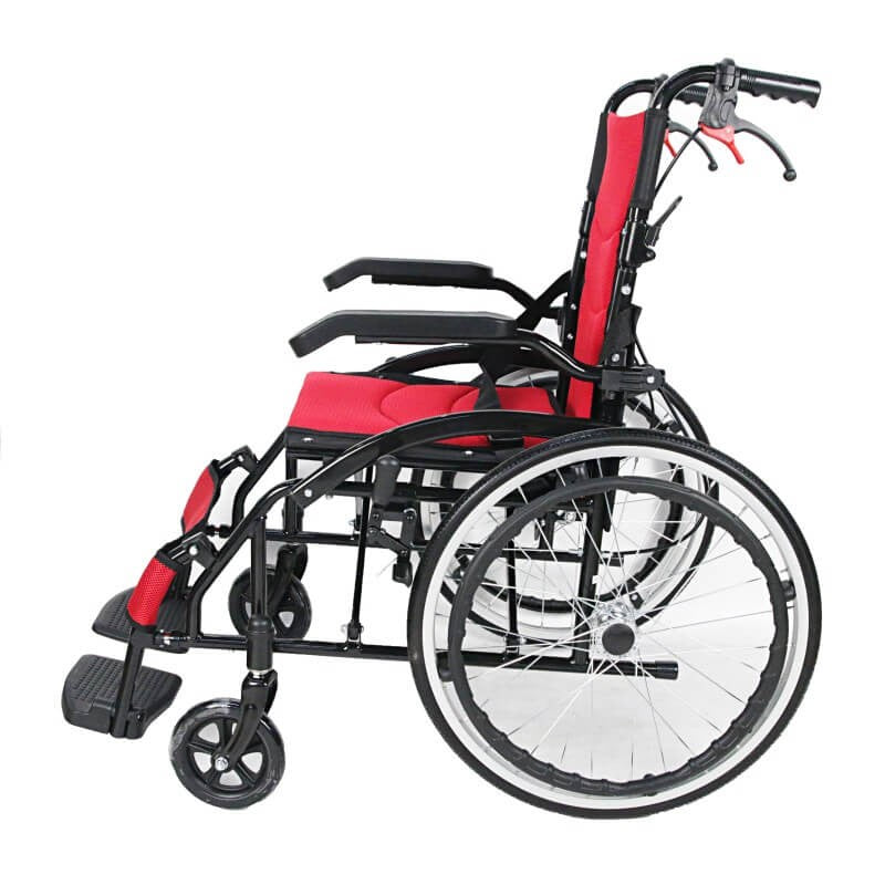 Scaun cu rotile pliabil, cadru otel, sezut 46 cm, RX638