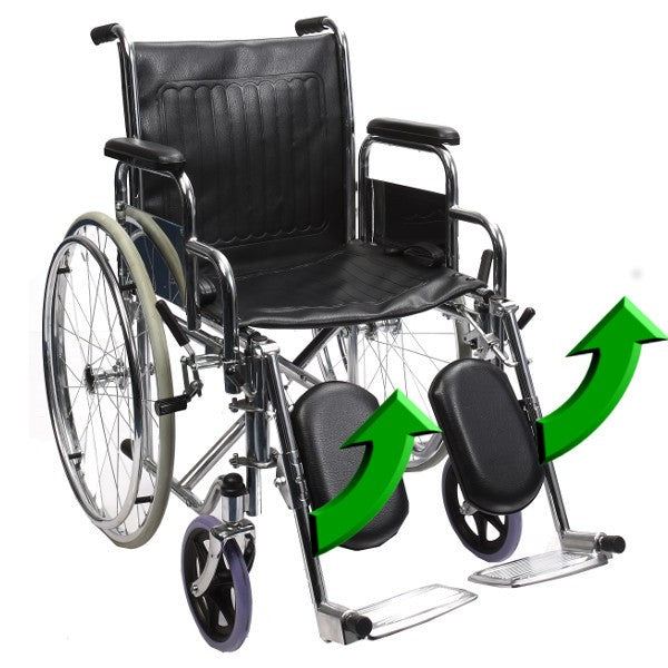 Scaun c u rotile cu sprijin picioare reglabil