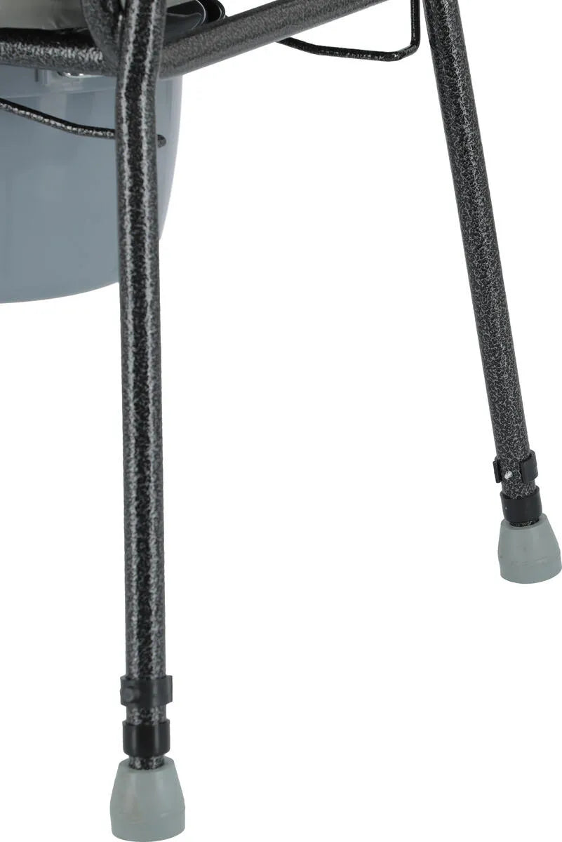 Scaun cu vas WC / toaleta, Kid-Man 04-7400, ajustabil, gri + negru, 58 x 52 x 82 / 98 cm