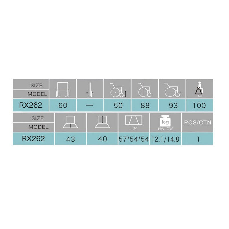 Scaun wc mobil cu rotile, Rx262